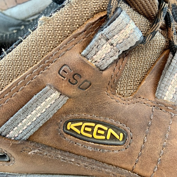 KEEN Men's Brown Leather Lace Up Detroit Low Steel Toe ESD Work Shoes 8 EU 40.5 - Picture 5 of 12